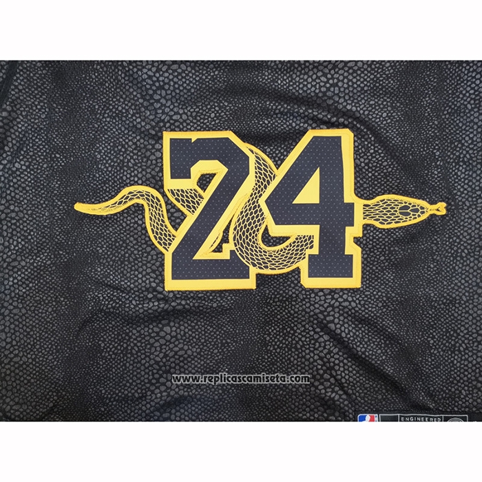 Camiseta Los Angeles Lakers Kobe Bryant #24 Black Mamba Negro